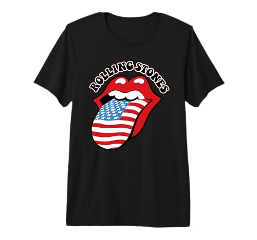 Mens The Rolling Stones USA Tongue Premium Tri-Blend T-Shirt