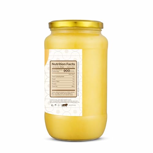 Image of LILA DRY FRUITS A2 Bilona Cow Ghee 100 ML | Traditional Hand Churned Desi Ghee from Curd Using Bilona Method | Rich Aroma & Grainy Texture for Cooking & Daily Use Must have Kitchen Essentials