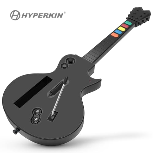 Hyperkin Hyper Strummer Wireless Wii Guitar Controller with Strap - Black