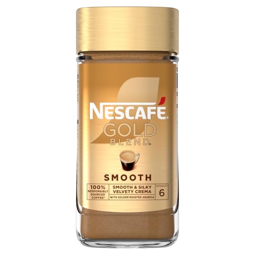 NESCAFÉ Gold Blend Smooth Premium Instant Coffee Silky Smooth Light Roasted Arabica and Robusta Coffee 190g (Pack of 1)