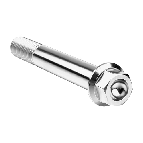 Image of Titanium Bolt M12 30 35 40 45 50 55 60 65 70 75 80 85 90mm Hex Small Flange Head for Motorcycle Car Modification Pack of 4 (M12x90mm Pitch 1.25, Silver)