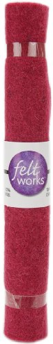 Dimensions Needle Felting Flat Felt Red Roll Wool, 12'' x 12''