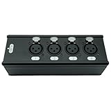 Audio Xlr And Video Gigabit Ethercon Box Transmission, Xlr 4-Channel To Adapter Rj45, Compatible Cables Cat5, Cat6, And Cat7, Ideal For Equipment Stage And Systems Pa, Devices Wireless