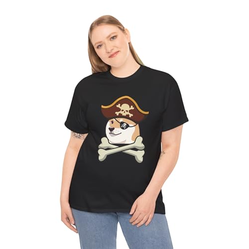 Doge Pirate Shirt – Shiba Inu Pirate Tee – Funny Internet Meme Doge Pirate Graphic T-Shirt - Image 6