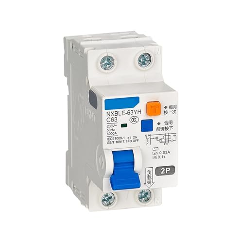 Disjoncteur différentiel NXBLE-63YH contre les surcharges et courts-circuits