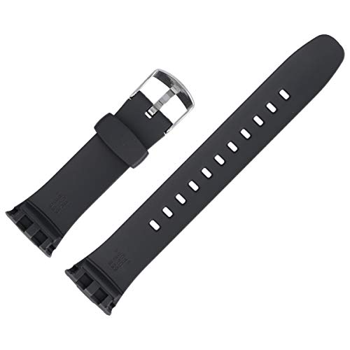 Correa Casio WVA-470 recambio de plástico negro 24mm para pulsera de reloj 3