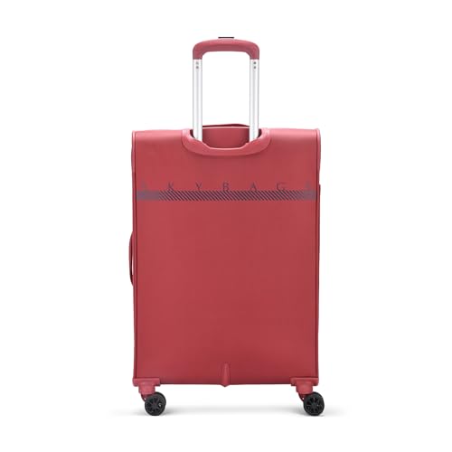 Image of Skybags Polyester Hybrid Double Spinner Suitcase Airway PRO 8W EXP STR 59+71+81 RED, Small,Large,Large, 81 Cm