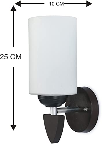 Image of Decorative Power Saver Sconce Wall Lamp /Light with Stylish Wooden Fitting, Pack of 2- P301