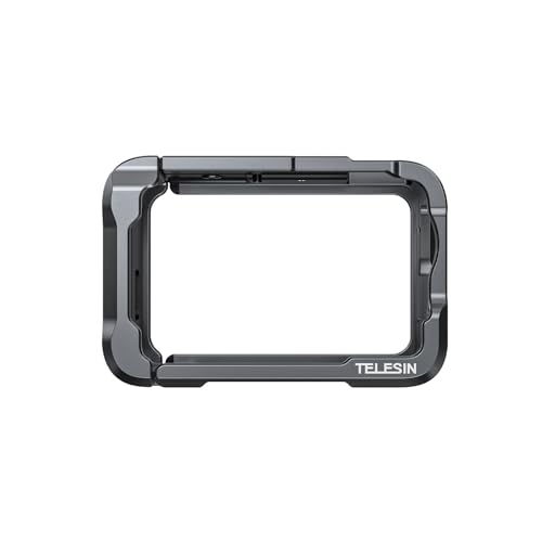 Image of TELESIN Aluminum Alloy Protective Frame Case for DJI Osmo Action 6 Camera, Quick-Release Metal Rabbit Cage Protective Frame Housing Sleeve with 1 /4 inch Screw and Cold Shoe, Action 6 Accessories