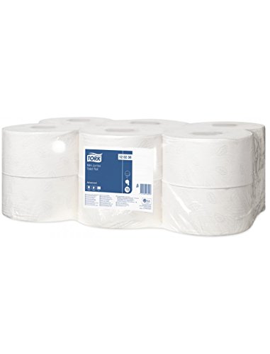 Tork Mini Jumbo Toilet Roll (Pack of 12 Rolls)
