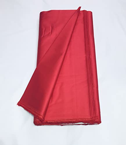 Image of BKRKJ Women's Cotton Silk Unstitched Fabric by Meter for Sewing Suit Salwar Chudidar Patiyala Shirt Kameez Blouse Kurta Pyjama Pathani jam Glace (3 Meter, Dark Carrot,Gajri)