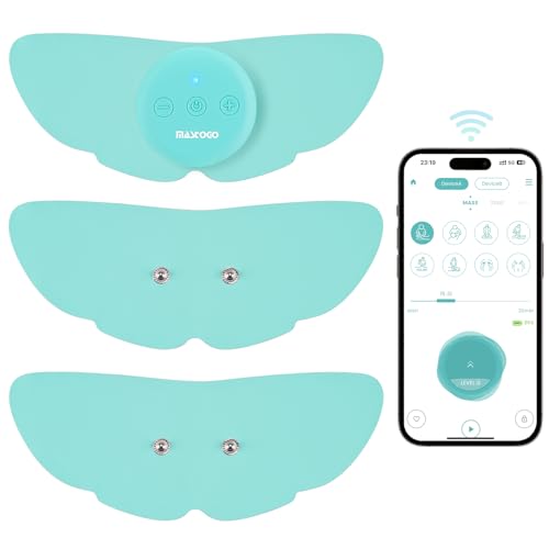 Wireless Tens Unit Muscle Stimulator for Pain Relief, 26 Mode 25 Intensity APP Controlled Bluetooth Wireless TENS & EMS Muscle Stimulator - Used to relieve pain in all parts of the body (Blue)