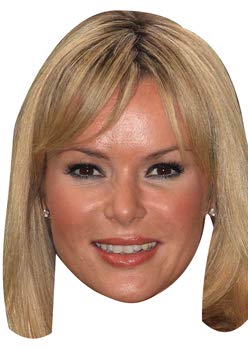FoxyPrinting Amanda Holden Mint Celebrity Cardboard Party Face Mask Fancy Dress