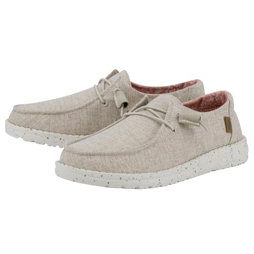 Image of HEYDUDE Women's Wendy Chambray | Women's Shoes | Women's Lace Up Loafers | Comfortable & Light-Weight