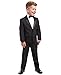 Nautica Boys' Little 4-Piece Set with Dress Shirt, Bow Tie, Jacket, and Pants, Black Tuxedo, 5