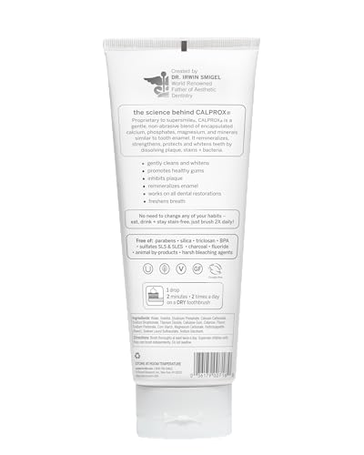Image of Supersmile ICY Mint Whitening Toothpaste, Fluoride-Free, 8 Oz | Calprox Powered, Whitens 5.5 Shades in 7 Days, Frosty Peppermint Menthol Crystals, Veneer Safe, Sensitivity-Free