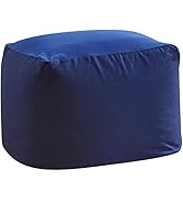 VK Living ビーズクッション 人をダメにするソファ 洗えるカバー クッション ソファ 極小ビーズ使用 Mサイズ もちもち 疲労を軽減 キューブチェア 昼寝 ネイビー