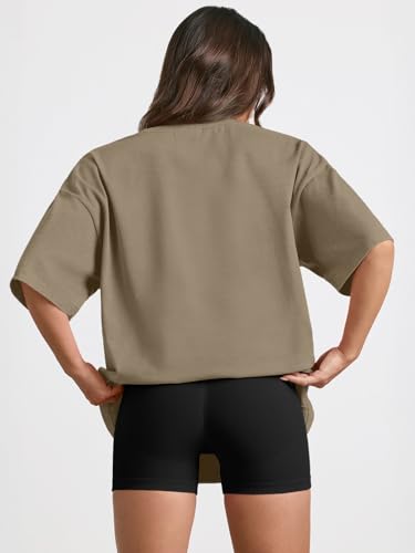 Image of Trendy Queen Womens Oversized T-Shirts Short Sleeves Workout Tops | Casual Summer Gym Tees Plus Size Fashion Clothes 2026