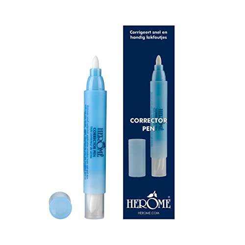 Herome - Lápiz Corrector de Esmalte 3ml | Incluye 3 Recambios, Sin Acetona, Quitaesmalte Preciso e Incoloro de Uñas, Remover, Corrector Pen, Sin Acetona, No Reseca las Uñas Cover