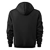 Jamron Mens Plus Size Quarter-Zip Hoodie Pullover Sweatshirts Casual Sports Jacket with Multi Pockets SN0708243 Black 5XL #3