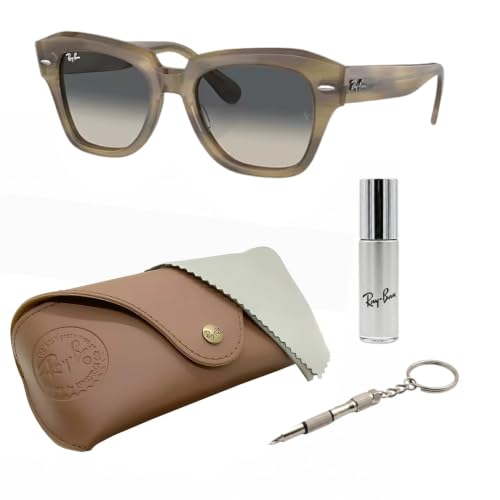 Image of Ray-Ban RB2186 STATE STREET Square Sunglasses with Official Eyewear Kit