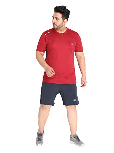 Image of CHKOKKO Men's Polyester Regular Fit Solid Sports T-Shirt