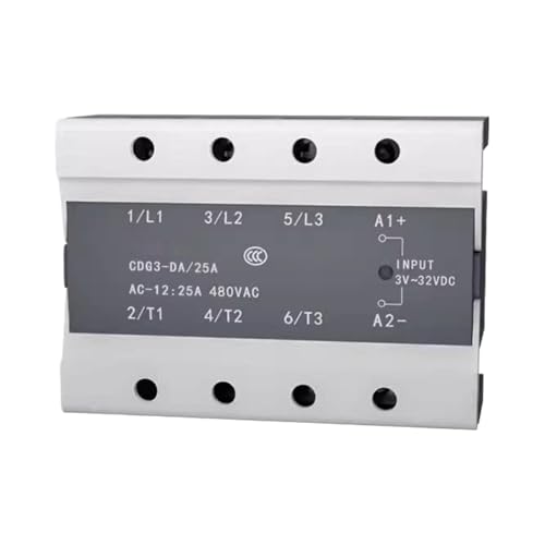 Relais à semi-conducteurs triphasé CDG3-DA 25A commutateur statique DC AC industriel