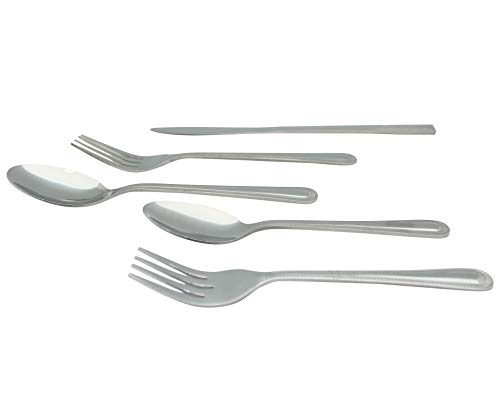 EXZACT-Cutlery-Set-20-PCS-Flatware-Stainless-Steel-Incl-Dinner-Knife-x-4-Dinner-Fork-x-4-Salad-Fork-x-4-Table-Spoon-x-4-Tea-Spoon-x-4-for-Everyday-Use-Simple-Sturdy-Durable