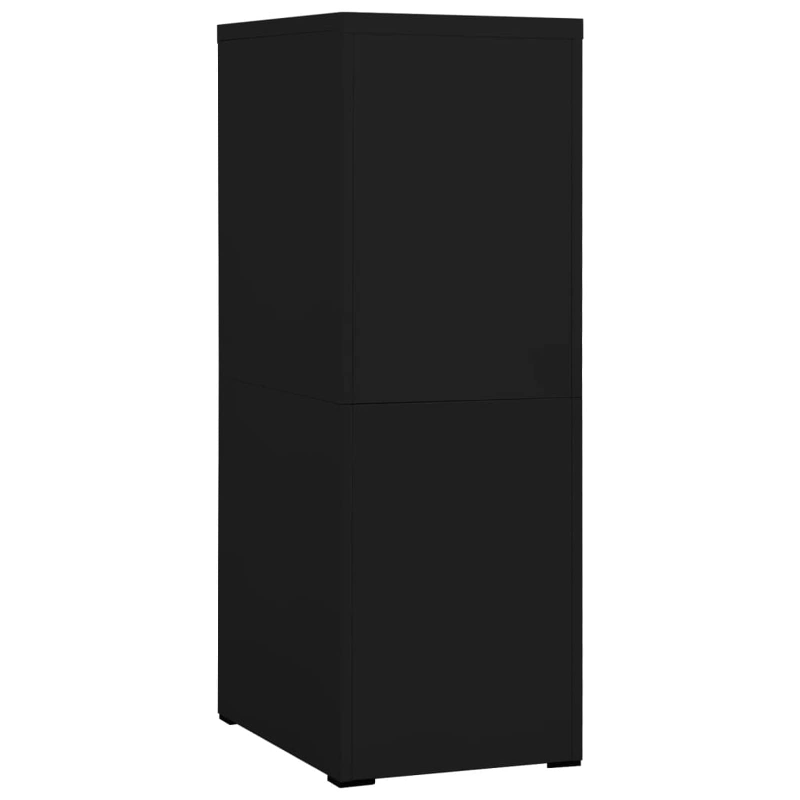 Schedario Nero 46x62x133 cm in Acciaio,Cassettiera,Mobiletto da Ufficio con Serratura,Regolabile per Cartelle Sospese,Superficie Testurizzata,per Ufficio,Studio