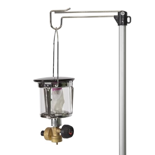 Image of Stansport Propane Mantel Lantern - Outdoor Light with Adjustable Brightness, Carry Handle, Ventilated Hood, High-Output, Portable, for Emergency, Backpacking, Camping - Mantels Included