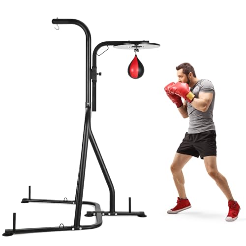 Sac de boxe rapide noir en cuir PU pour entraînement de réflexes