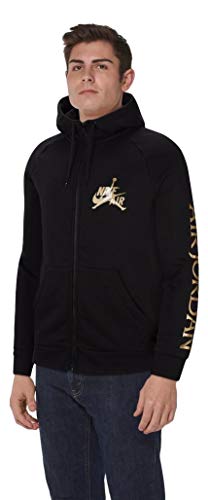 Jordan Nike Air Men's Jumpman Classics Full Zip Hoodie (Medium) Black