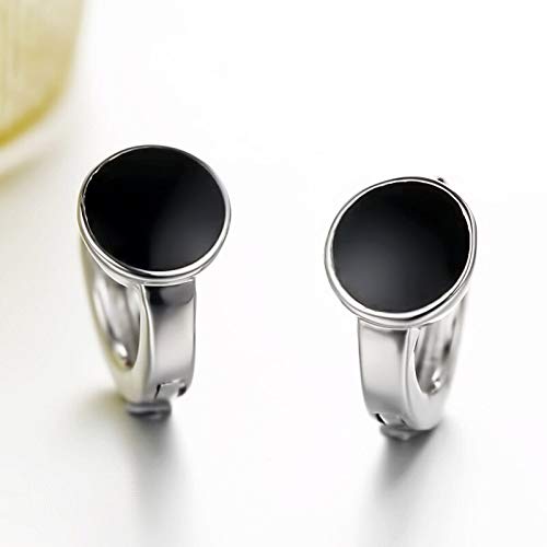 Boucles d'oreilles femmes bijoux fins pierres précieuses noires 925