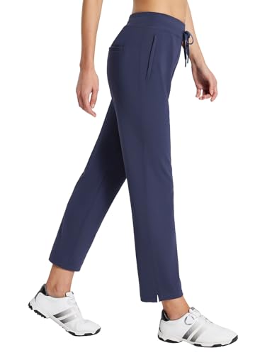 baleaf Women's Golf Pants with Pockets Petite Stretch Work Pant High Waisted Sweatpants for Travel Athletic2