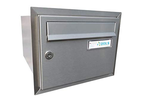 B-21 Cassetta postale incassata a muro XXL in acciaio inox a muro con targhetta portanome - LETTERBOX24.de