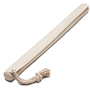 Lyvanas Tochtstrip katoen – precies passende 90 cm tochtstopper met natuurzand vulling in beige – tochtstopper voor deur en raam in premium kwaliteit (licht)..