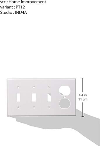 Plaque Leviton quadruple pour centraliser 3 interrupteurs et prise