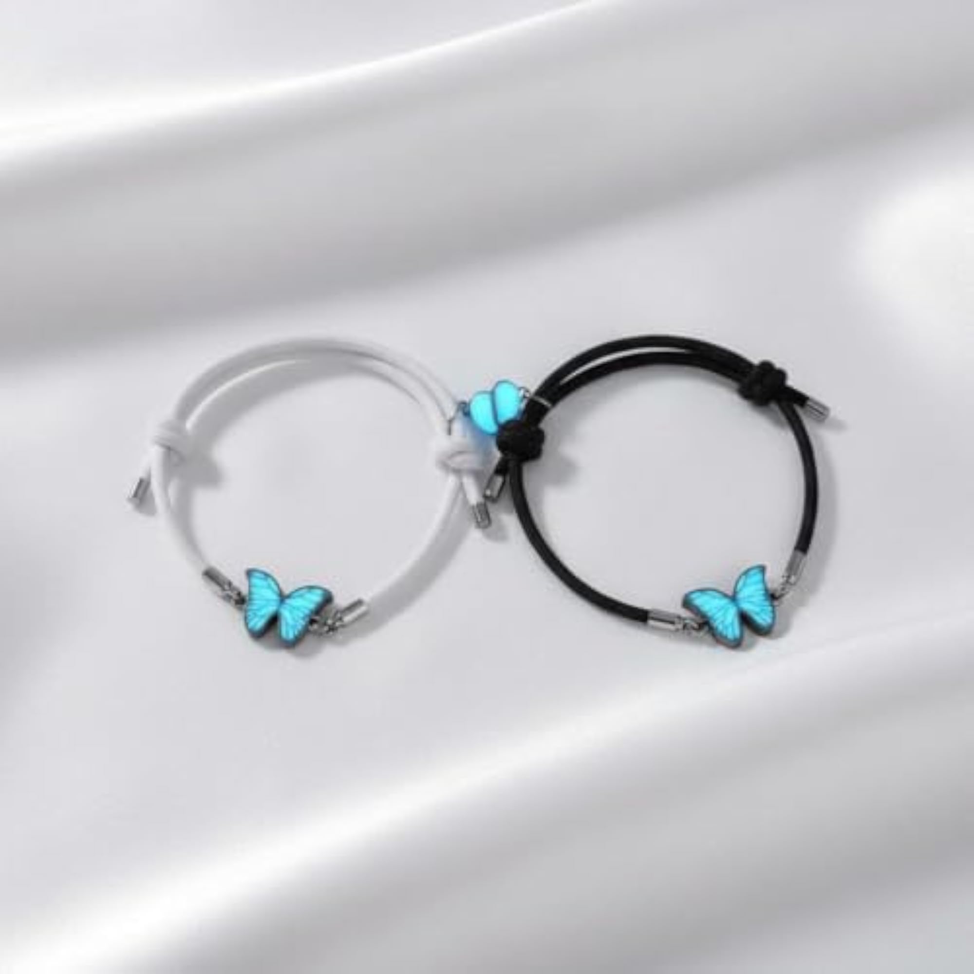 Women's Glow in the Dark Heart Connection Bracelet Set