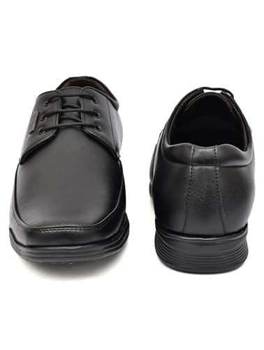 Image of Men's Premium Synthetic Leather Formal Derby Shoes | Ultra-Lightweight Airmix Sole Lace-Up Office Wear