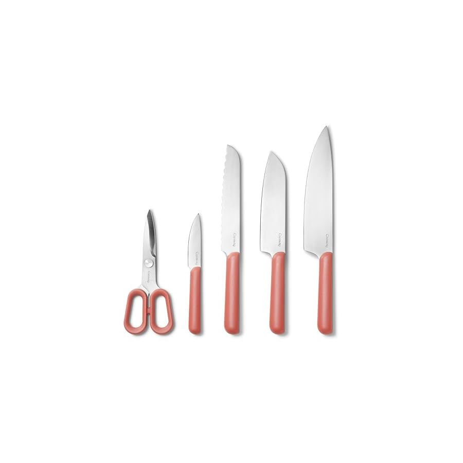 Caraway-5-Piece-Knife-Set-Premium-German-Steel-Blade-Kitchen-Knives-Ergonomic-Handles-No-Microplastics-Perracotta Caraway 5 Piece Knife Set - Premium German Steel Blade Kitchen Knives - Ergonomic Handles - No Microplastics - Perracotta