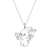 Yanmzmin Bunnies Necklace Bunny Pendant Kpop Jewelry Merch for Fans Gifts