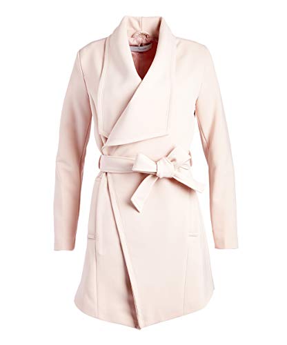 Image of TAHARI Womens Double-faced Luxury Soft Wool Blend Peacoat Removable Belt Wool Coat Oversized Collar