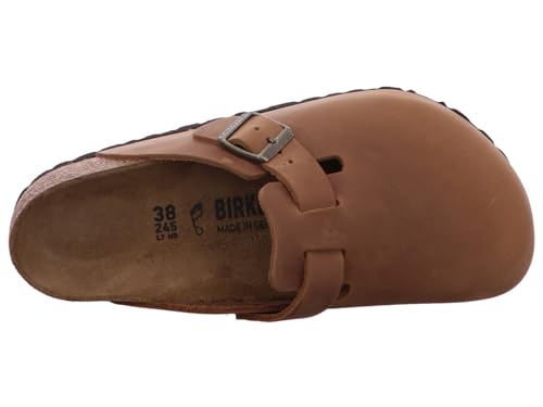 Image of Birkenstock Boston Bs Men's Large Elegant Pin Buckle Clog Sandals (Cognac, US 10 /10.5F & 8 /8.5M)