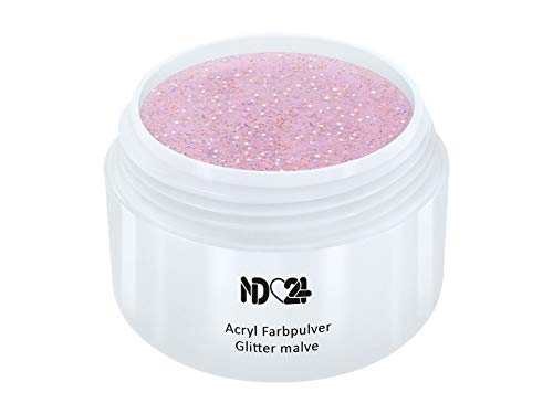 Acryl Farbpulver Glitter Malve Rosa - Feinstes Farb Puder Pulver Powder - Studio Qualität