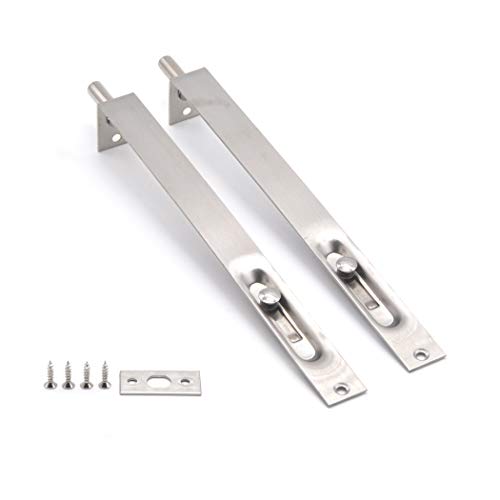 Stainless Steel Door Gate Flush Bolt Latch Lever Action Flush Slide Lock Bolt for Primary-Secondary Doors