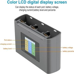 JHTC Mini 2 SE Drone Battery Charging Hub,for DJI Mini 2/SE/2 SE Drone,Check Battery Level,Charge Three Batteries in Sequence,Charger Accessories