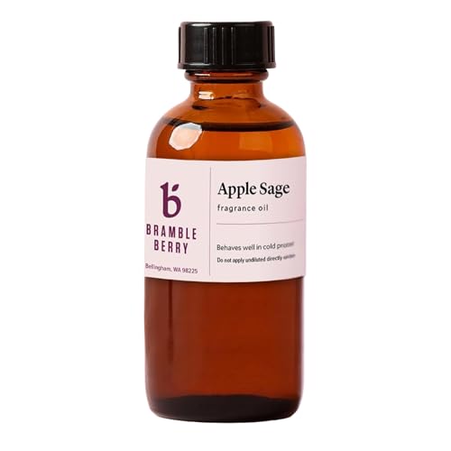 Image of Bramble Berry Apple Sage Fragrance Oil 2 oz | Crisp Fruity Herbal Scent for Soap Making, Candles, Bath Bombs, Lotion & Body Care | Skin Safe, Vegan, Paraben & Phthalate Free, DIY Craft Essential