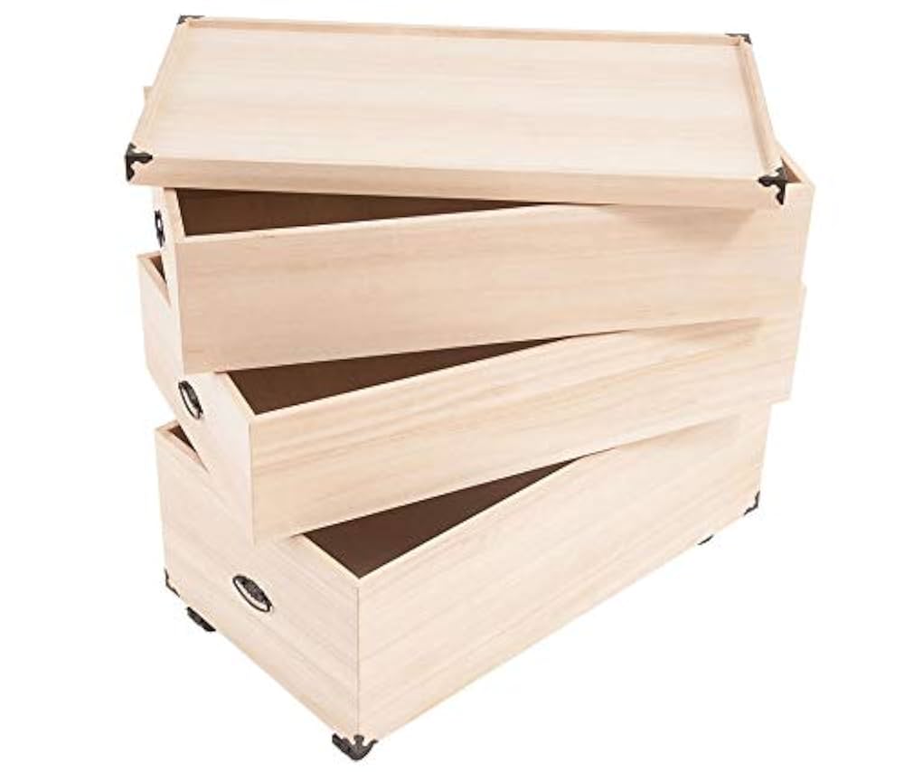 Amazon｜総桐押入れ収納ケース 3段 高さ72.5cm GB-0020｜収納