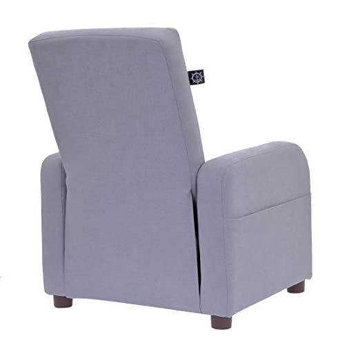 The Crew Furniture 444100 Ensign Kids Recliner Chair Polyester Twill Gray #TOP1