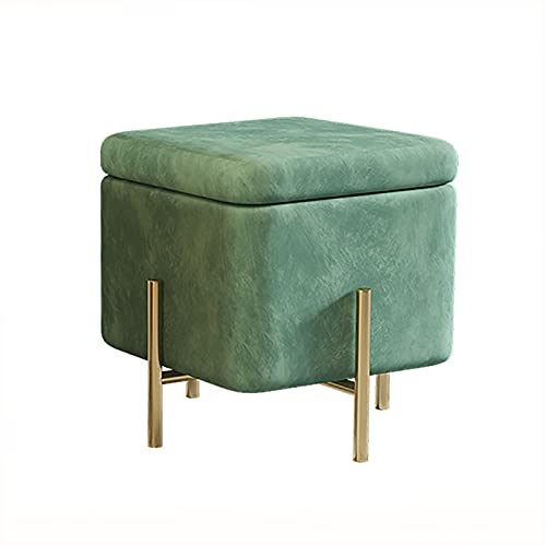 Tabouret de rangement en velours pour ranger le désordre du salon avec élégance